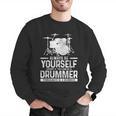 Drummer Drum Kit Saying Drummer Men Graphic Sweatshirt