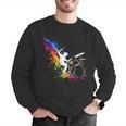 Drummer Silhouette Drum Kit Splatter Art Men Graphic Sweatshirt