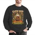 Eatin Beef Blastin Queefs BBQ Dad Grill Cookout Meme Men Graphic Sweatshirt