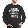 Fist Elbows Knees Shins Martial Arts Muay Thai Men Graphic Sweatshirt Fist Elbows Knees Shins Martial Arts Muay Thai Men Graphic Sweatshirt