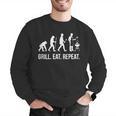 Grill Eat Repeat BBQ Dad Evolution Barbecue Men Graphic Sweatshirt Grill Eat Repeat BBQ Dad Evolution Barbecue Men Graphic Sweatshirt