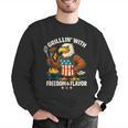 Grillin’ Eagle BBQ Dad 4th Of July Father’s Day Men Graphic Sweatshirt
