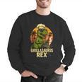 Grilling Dinosaur Grillasaurus T-Rex BBQ Dad Joke Men Graphic Sweatshirt