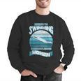 Here's To Swimming With Bow Legged Women Distressed Look Men Graphic Sweatshirt Here's To Swimming With Bow Legged Women Distressed Look Men Graphic Sweatshirt