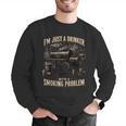 I'm Just A Drinker With A Smoking Problem Grilling BBQ Dads Men Graphic Sweatshirt
