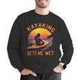 Kayaking Gets Me Wet Kayak Paddling Canoe Adult Joke Sleeveless Men Graphic Sweatshirt