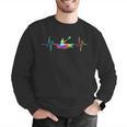 Kayaking Heartbeat Tie Dye Canoe Boating Kayaks Men Graphic Sweatshirt