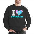 I Love Swimming Swimmer Swim Men Graphic Sweatshirt I Love Swimming Swimmer Swim Men Graphic Sweatshirt