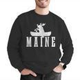 Maine Canoe Kayak Moose USA America Souvenir Men Graphic Sweatshirt