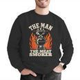 Man Myth Meat Smoker Legend BBQ Dad Men Graphic Sweatshirt