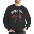 Meow Thai Muay Thai Boxing Cat Martial Arts MMA Boxer Men Graphic Sweatshirt Meow Thai Muay Thai Boxing Cat Martial Arts MMA Boxer Men Graphic Sweatshirt