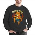 Meow Thai Muay Thai Cat Fighter Pun Dad Joke Men Graphic Sweatshirt Meow Thai Muay Thai Cat Fighter Pun Dad Joke Men Graphic Sweatshirt