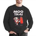 Moo Thai Muay Thai Cow Thai Boxing For Kids Muay Thai Men Graphic Sweatshirt