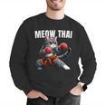 Muay Thai Cat Meow Thai Boxing Martial Art Kids Men Graphic Sweatshirt Muay Thai Cat Meow Thai Boxing Martial Art Kids Men Graphic Sweatshirt