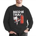Muay Thai Cat Meow Thai Thai Boxing For Youth Muay Thai Men Graphic Sweatshirt