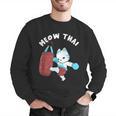 Muay Thai Cat Meow Thai Punch Bag Martial Arts Men Graphic Sweatshirt