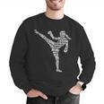Muay Thai Martial Arts Typography Kickboxer Girls Kickboxing Men Graphic Sweatshirt