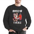 Muay Thai Meow Thai & Thai Boxing Muay Thai Cat Men Graphic Sweatshirt Muay Thai Meow Thai & Thai Boxing Muay Thai Cat Men Graphic Sweatshirt