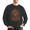 Muay Thai Roots Vintage Thai Boxing Fighter Thailand Dog Men Graphic Sweatshirt
