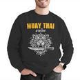 Muay Thai Sak Yant MMA Tattoo Tiger Lion Knife Martial Art Men Graphic Sweatshirt