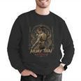 Old School Muay Thai Student Thai Boxing Fighter Men Graphic Sweatshirt Old School Muay Thai Student Thai Boxing Fighter Men Graphic Sweatshirt