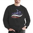 Patriotic American Flag Floating USA Swimming Team Men Graphic Sweatshirt Patriotic American Flag Floating USA Swimming Team Men Graphic Sweatshirt