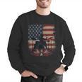 Patriotic Drum Kit Silhouette American Flag Men Graphic Sweatshirt Patriotic Drum Kit Silhouette American Flag Men Graphic Sweatshirt