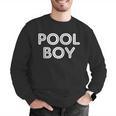 Pool Boy Saying Swim Cool Swimmer Swimming Pool Men Graphic Sweatshirt