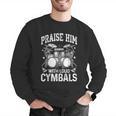 Praise Him With Loud Cymbals Psalm 150-5 Vintage Drum Kit Men Graphic Sweatshirt