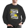 Punch Hard Eat Tacos Professional Boxer Muay Thai Boxing Men Graphic Sweatshirt