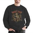 Retro Muay Thai Shorts Thai Boxing Fighter Style Skeleton Men Graphic Sweatshirt