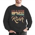 Rowing Canoe Kajak Life Is Better On The River Men Graphic Sweatshirt