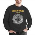 Sak Yant Muay Thai Art Tattoo Twin Tiger Kickboxing Thailand Men Graphic Sweatshirt