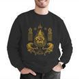 Sawadee Thai Traditional Sak Yant Thai Twin Tigers Muay Thai Men Graphic Sweatshirt Sawadee Thai Traditional Sak Yant Thai Twin Tigers Muay Thai Men Graphic Sweatshirt
