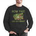 Swimmer Crocodile Swimming Humor How Fast You Can Swim Men Graphic Sweatshirt Swimmer Crocodile Swimming Humor How Fast You Can Swim Men Graphic Sweatshirt