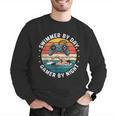 Swimmer By Day Gamer By Night Swimming Vintage Gaming Swim Men Graphic Sweatshirt Swimmer By Day Gamer By Night Swimming Vintage Gaming Swim Men Graphic Sweatshirt