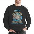 Swimmer Swim Sloth Swimming Team Retro Men Graphic Sweatshirt Swimmer Swim Sloth Swimming Team Retro Men Graphic Sweatshirt