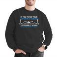 Swimming Apparel For Swim Team Heartbeat Swimmer Men Graphic Sweatshirt