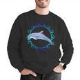Swimming Dolphin Maori Sun Tribal Waves 2-Sided Men Graphic Sweatshirt Swimming Dolphin Maori Sun Tribal Waves 2-Sided Men Graphic Sweatshirt