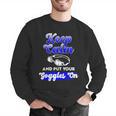 Swimming Goggles Saying Swim Team Gear Men Graphic Sweatshirt