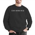 Swimming Minimalist Text Swimmer Coach Men Graphic Sweatshirt Swimming Minimalist Text Swimmer Coach Men Graphic Sweatshirt