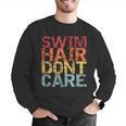 Swimming Pool Diving Sport Swimmer Swim Hair Dont Care Men Graphic Sweatshirt Swimming Pool Diving Sport Swimmer Swim Hair Dont Care Men Graphic Sweatshirt