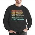 Swimming Saying Swim Swimmer Men Graphic Sweatshirt Swimming Saying Swim Swimmer Men Graphic Sweatshirt