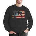 Swimming Swim Team Distressed American Flag USA Swimmer Men Graphic Sweatshirt Swimming Swim Team Distressed American Flag USA Swimmer Men Graphic Sweatshirt