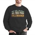 Swimming Swimmer Eating Swim Men Graphic Sweatshirt