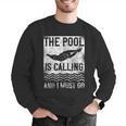 Swimming Swimmer Swim The Pool Is Calling Vintage Men Graphic Sweatshirt Swimming Swimmer Swim The Pool Is Calling Vintage Men Graphic Sweatshirt