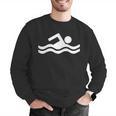 Swimming Symbol Men Graphic Sweatshirt Swimming Symbol Men Graphic Sweatshirt