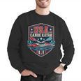 USA Canoe Kayak Paddling American Flag Emblem Men Graphic Sweatshirt