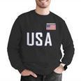 USA Flag Swim Swimming Sport Practice Equipment Men Women Men Graphic Sweatshirt