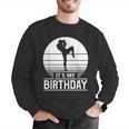 Vintage Birthday Shirt Muay Thai Kickboxer Its My Birthday Men Graphic Sweatshirt